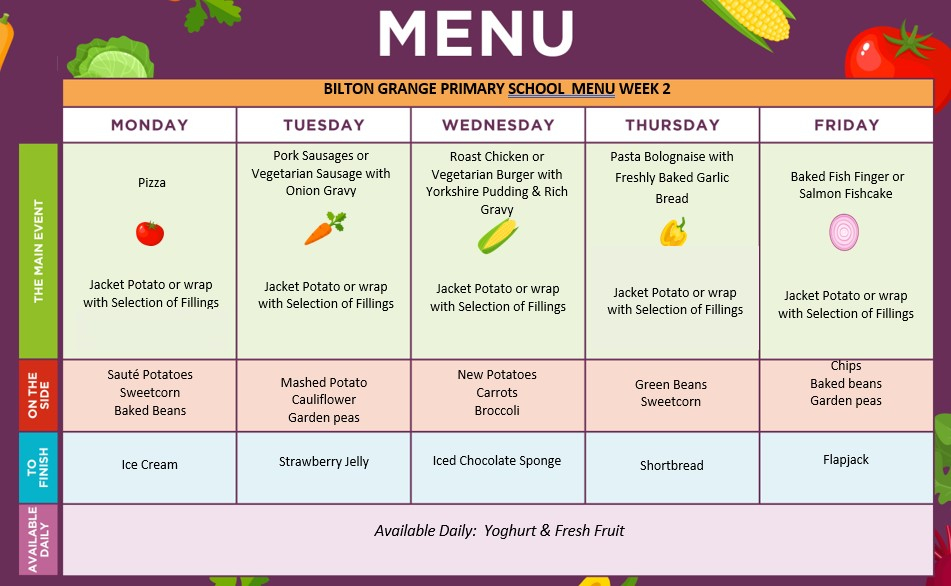 Bilton menu w2